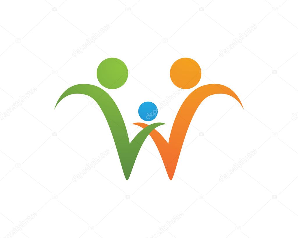 W letter logo and template
