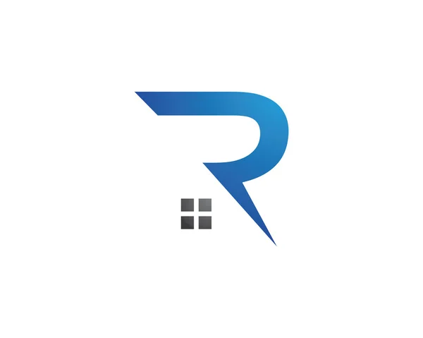 R harfi Logo iş profesyonel logo şablonu — Stok Vektör