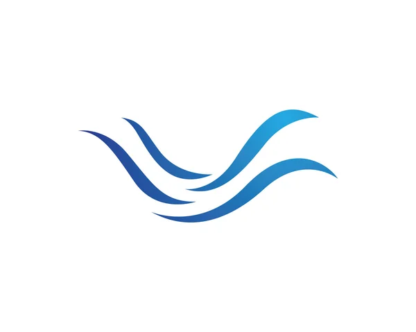 Acqua onda logo Template — Vettoriale Stock