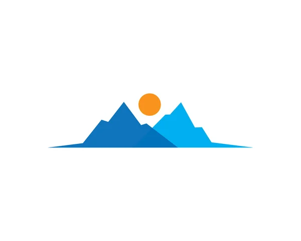 Modèle de logo des montagnes — Image vectorielle