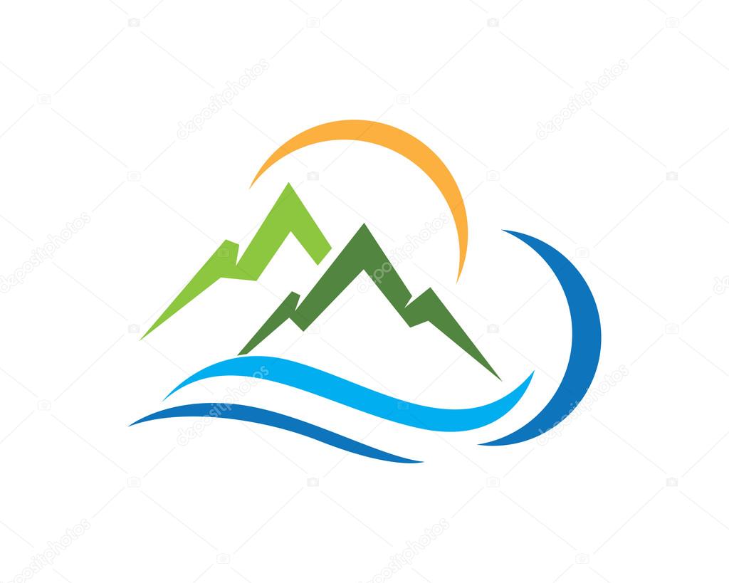 Mountains Logo Template vector icon