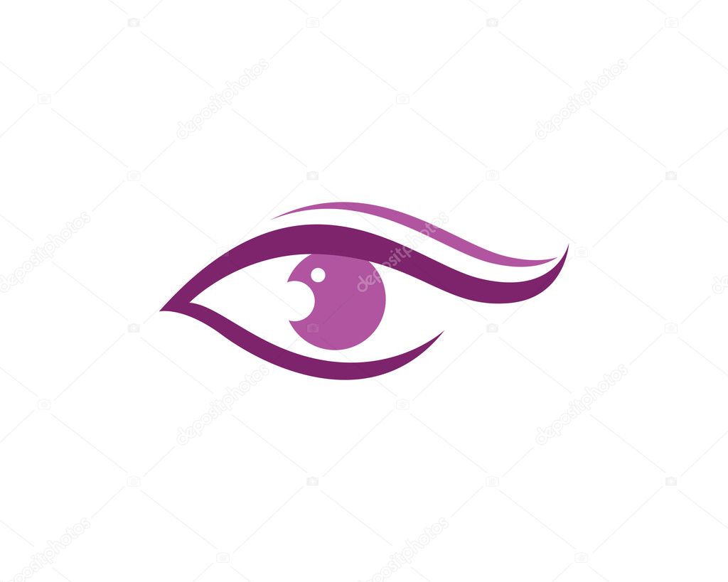 Eyes care symbol and logo