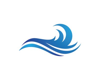 Su dalgası logo şablonu