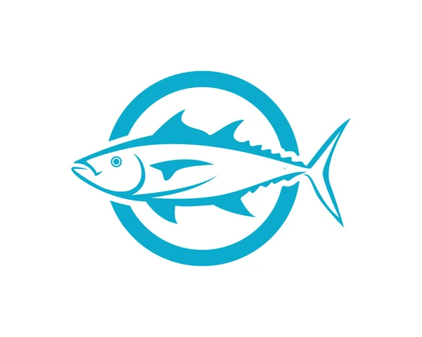 Logotipo e símbolo do peixe — Vetor de Stock
