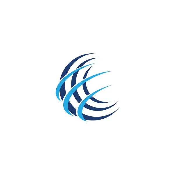 Wire World Logo Sablon Vektor Illusztráció — Stock Vector