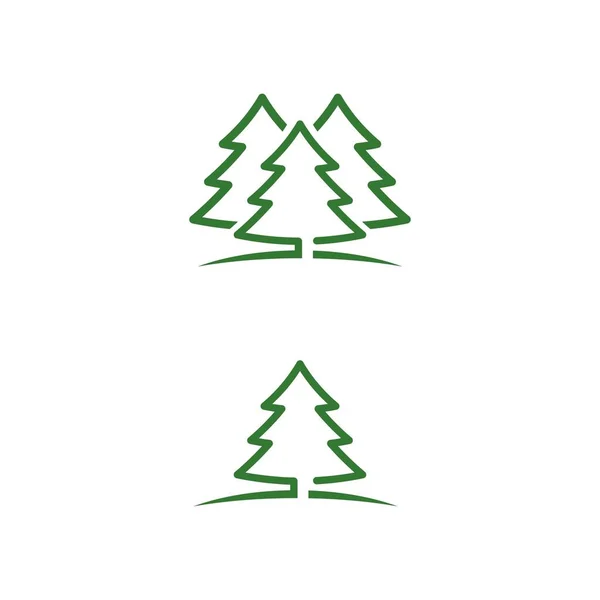 Cedar Tree Vector Icon Illustration Design Template — Stock Vector