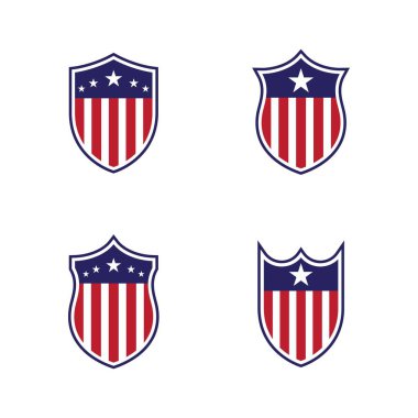 Bayrak Amerikan vektör resmetme şablonu