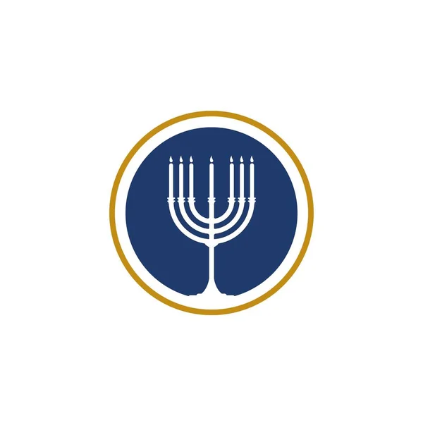 Glad Hanukkah Vector Ikon Design Illustration Mall — Stock vektor