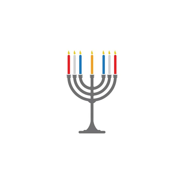 Felice Hanukkah Icona Vettoriale Disegno Illustrazione Template — Vettoriale Stock