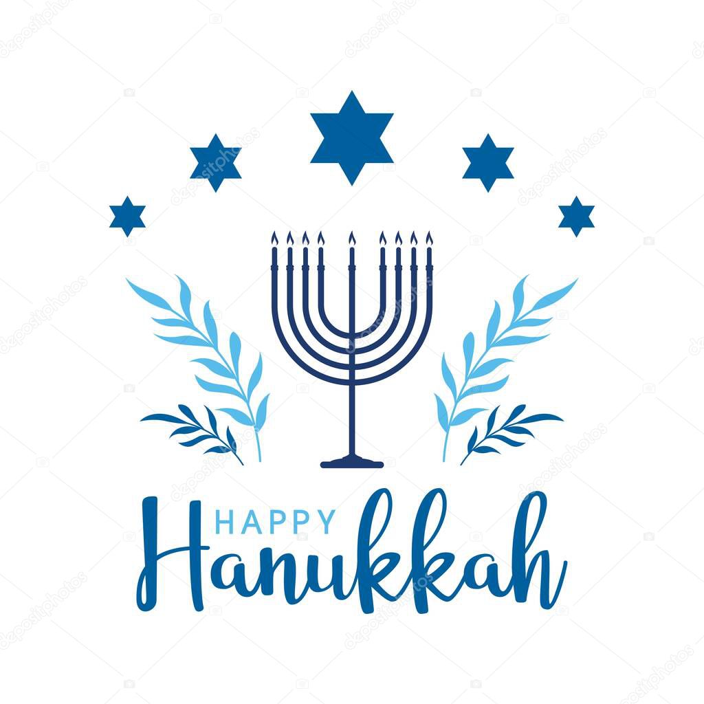 Happy Hanukkah Vector icon design illustration Template