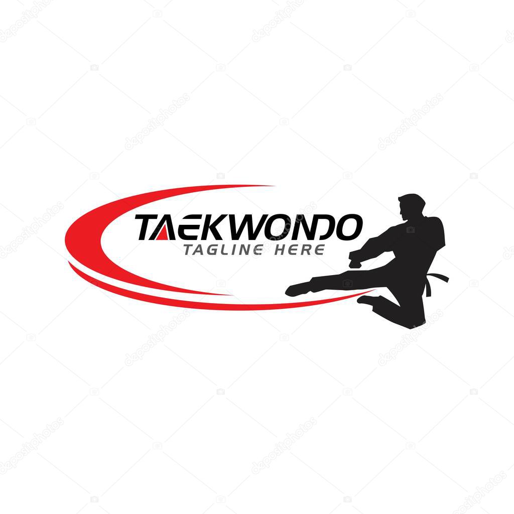 Taekwondo Vector icon design illustration Template