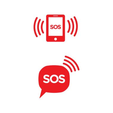 SOS Vektör simgesi tasarım örnekleme şablonu