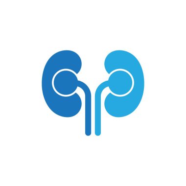 Böbrek vektör yanılsama logo şablonu