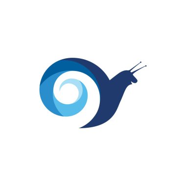 Salyangoz Vektör simgesi tasarım örnekleme şablonu