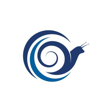 Salyangoz Vektör simgesi tasarım örnekleme şablonu