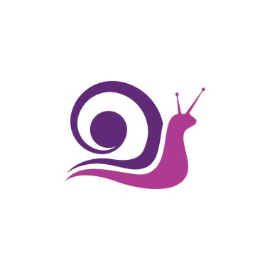 Salyangoz Vektör simgesi tasarım örnekleme şablonu