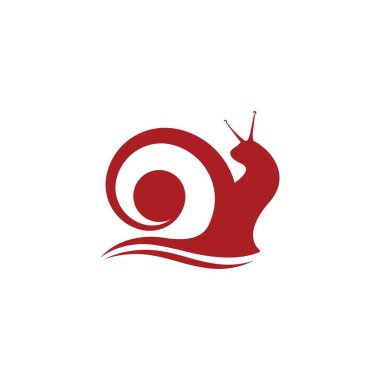 Salyangoz Vektör simgesi tasarım örnekleme şablonu