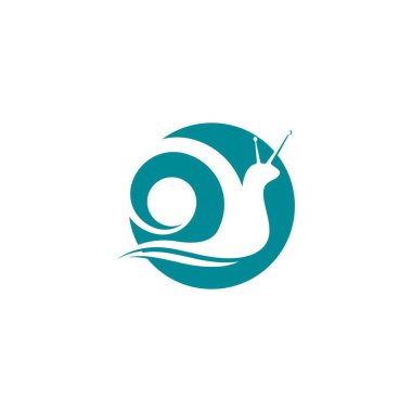 Salyangoz Vektör simgesi tasarım örnekleme şablonu