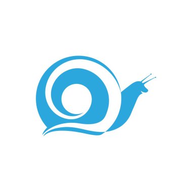 Salyangoz Vektör simgesi tasarım örnekleme şablonu