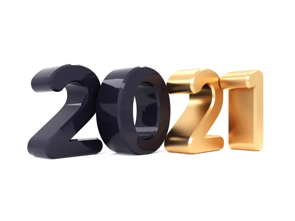 Selamat Tahun Baru 2021 Perayaan Teks Templat Kalender Nomor Red — Stok Foto