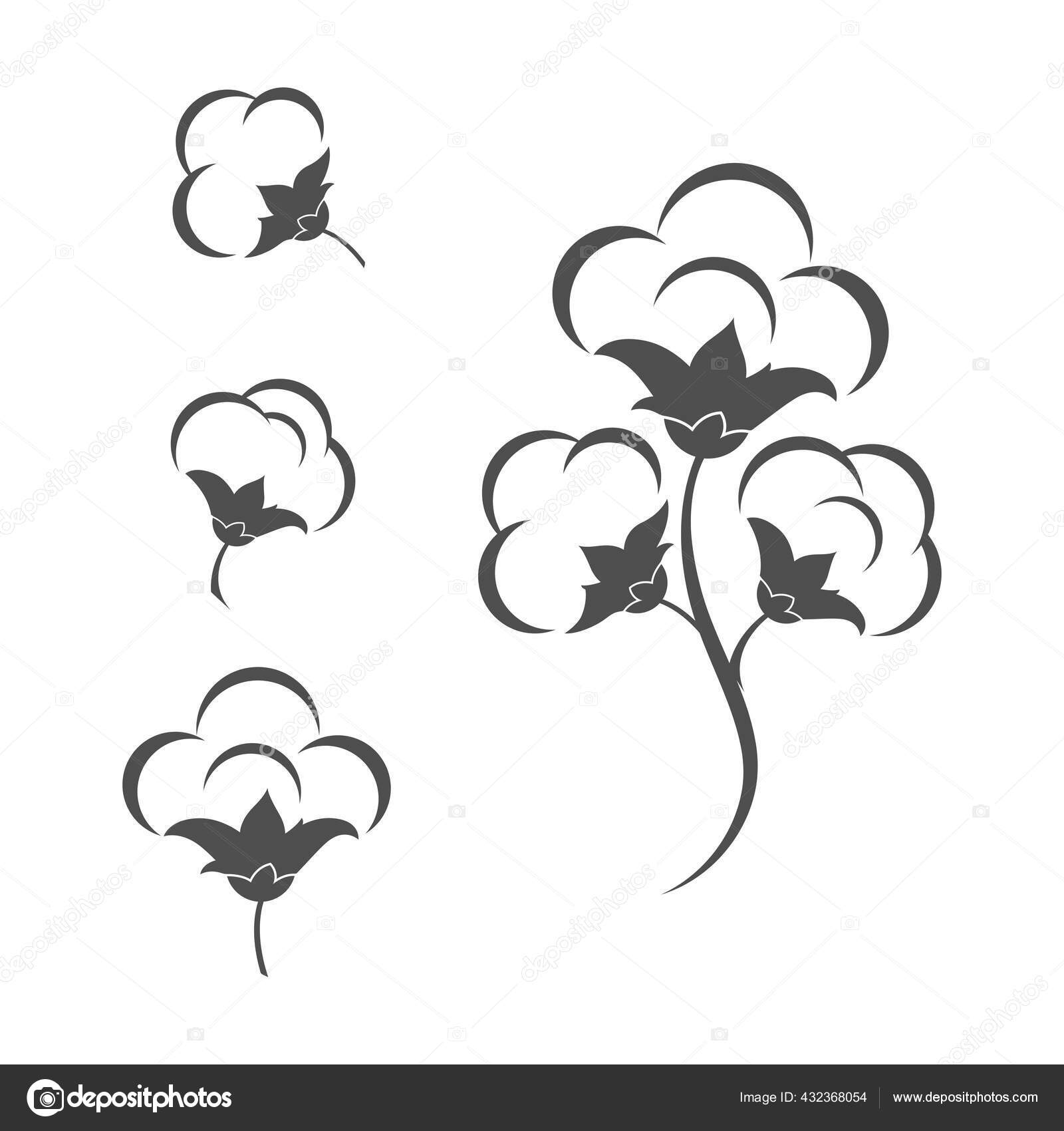 Flower cotton icon symbol Royalty Free Vector Image