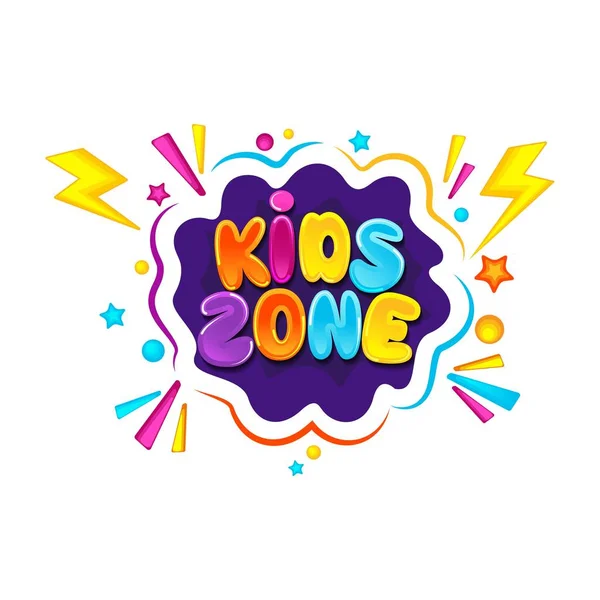 Kids Title Event Vector Icon Design Illustration Template — 스톡 벡터