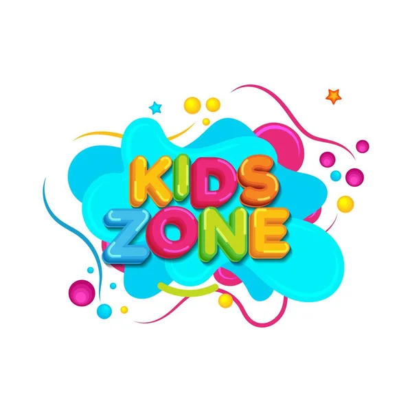 Kids Title Event Vector Icon Design Illustration Template — Stock Vector