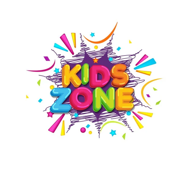 Kids Title Event Vector Icon Design Illustration Template — 스톡 벡터