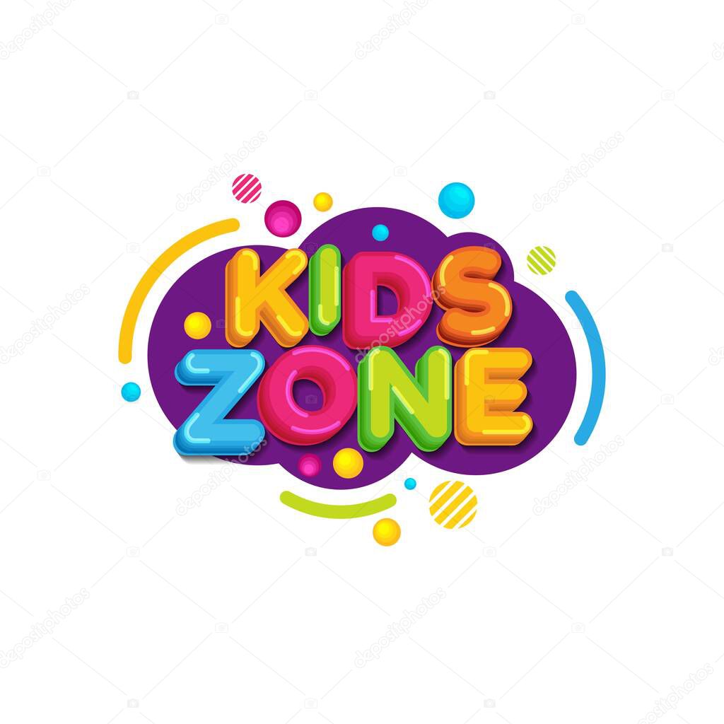 Kids Title Event Vector icon design illustration Template