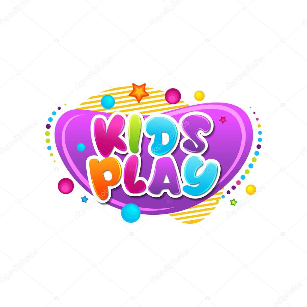 Kids Title Event Vector icon design illustration Template