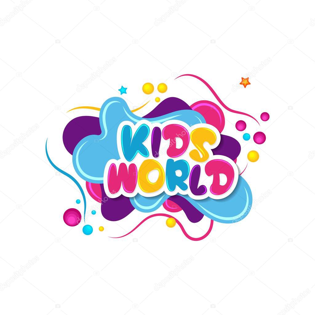 Kids Title Event Vector icon design illustration Template