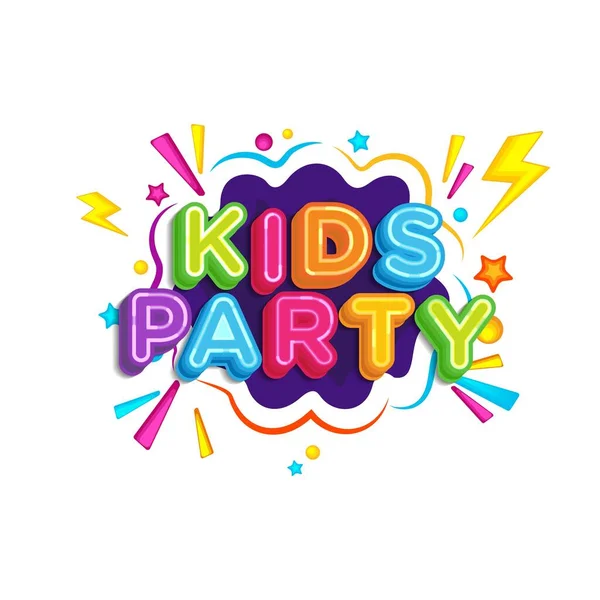 Kids Title Event Vector Icon Design Illustration Template — Stock Vector