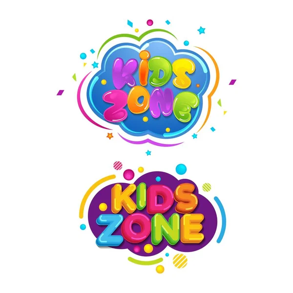 Kids Title Event Vector Icon Design Illustration Template — 스톡 벡터