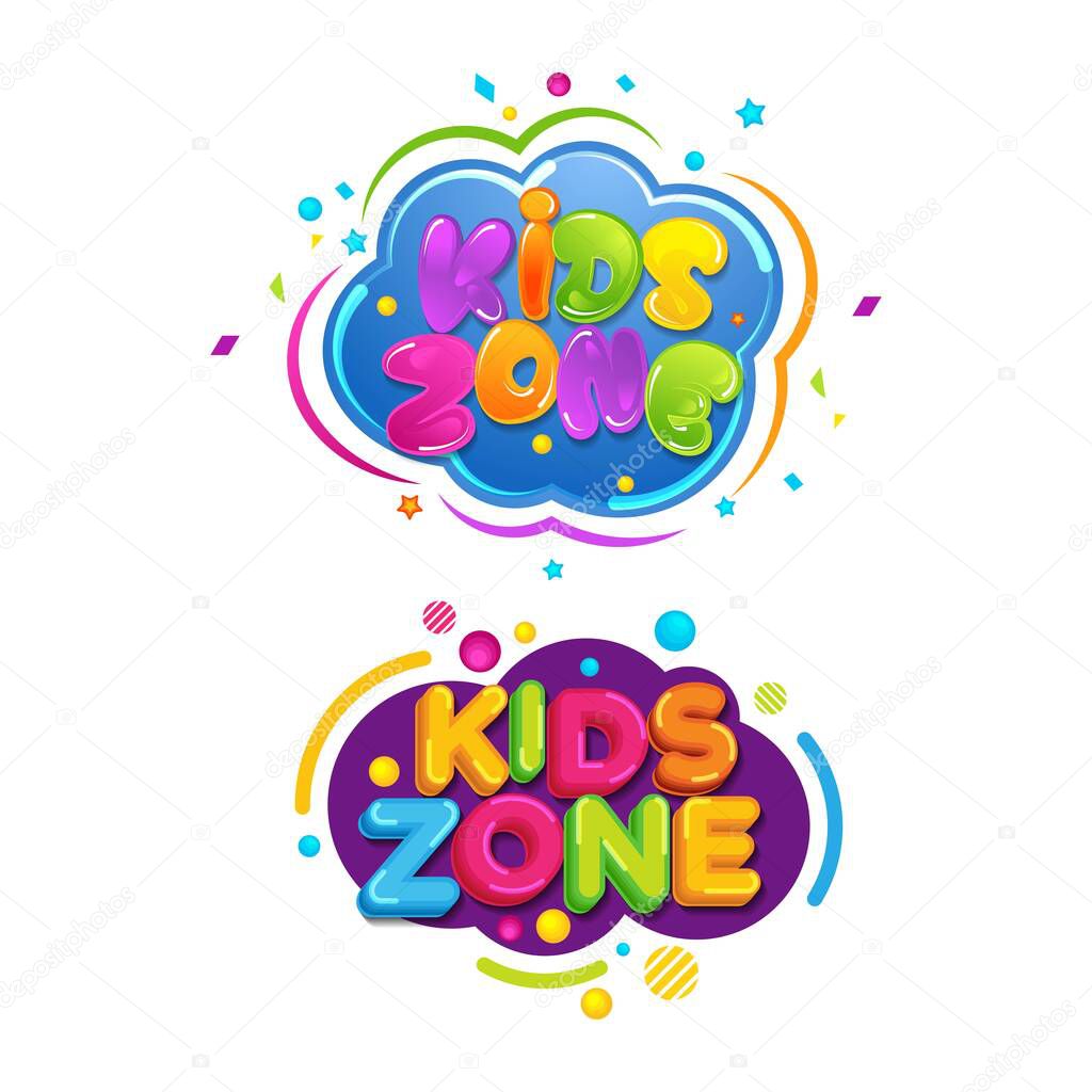 Kids Title Event Vector icon design illustration Template