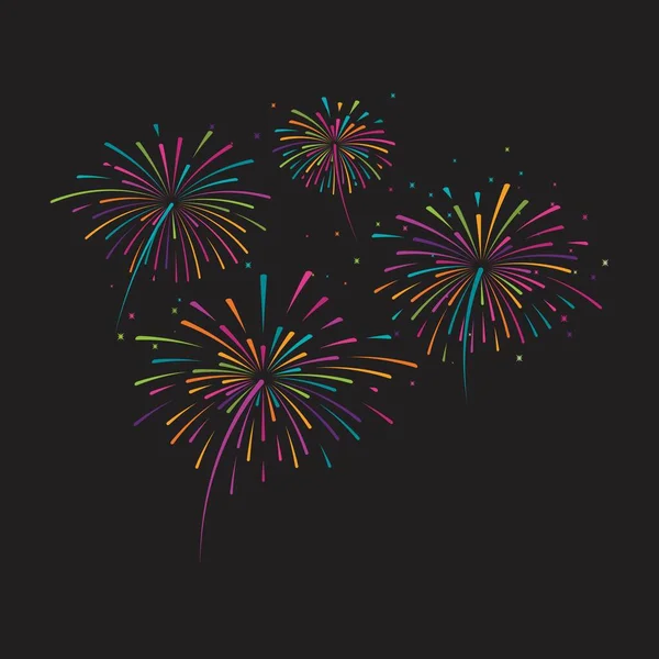 Firework Vector Icon Illustration Design Template — Stock Vector