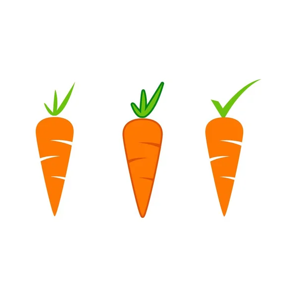 Carrot Vector Pictogram Ontwerp Illustratie Template — Stockvector