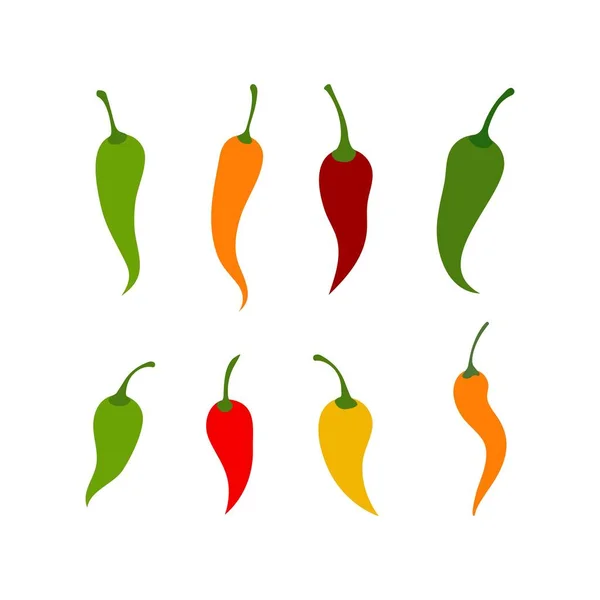 Red Hot Natural Chili Icon Vorlagenvektor Illustration — Stockvektor