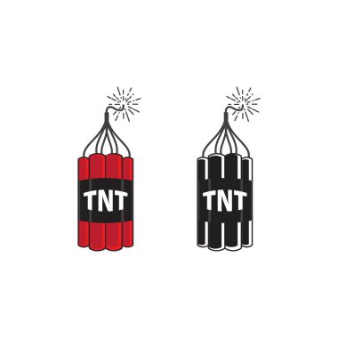 TNT Bomba Vektör simgesi tasarım örnekleme şablonu