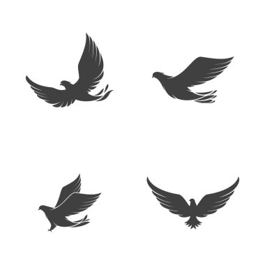 Falcon kanat simgesi vektör illüstrasyon tasarımı