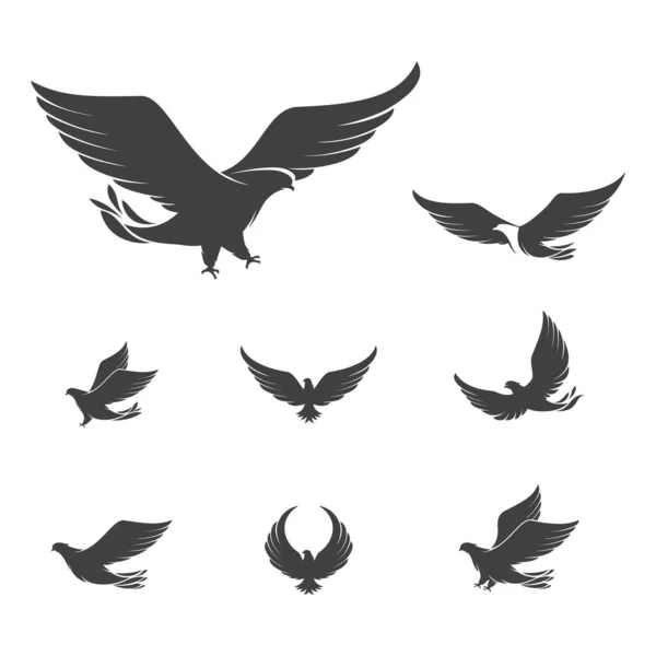 Falcon Wing Icon Diseño Ilustración Vector Plantilla — Vector de stock