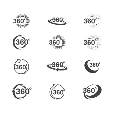 360 Circle Vector icon design illustration Template