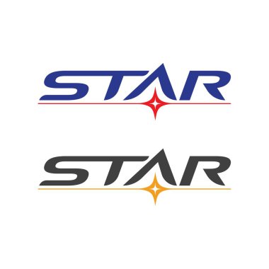 Yıldız metin şablonu vektör illüstrasyon tasarımı