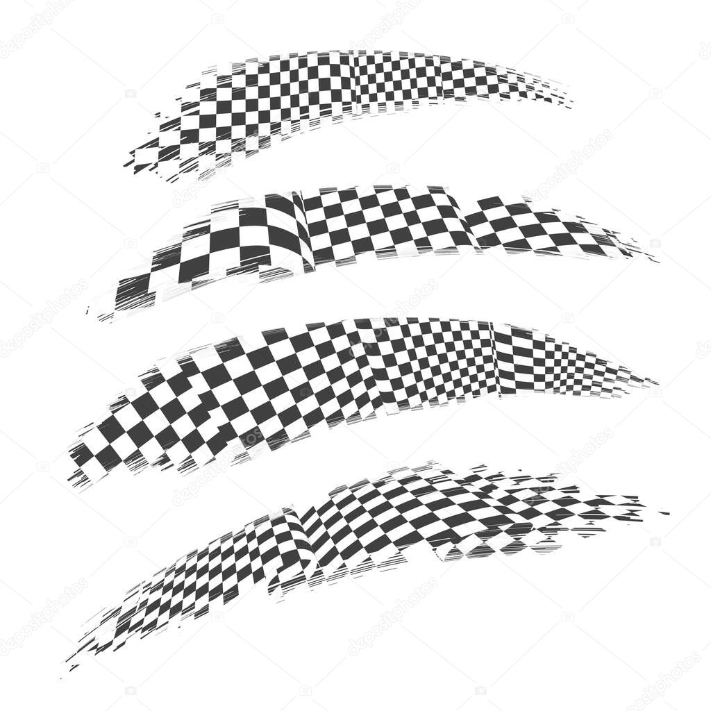 Race flag icon, simple design illustration vector