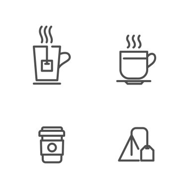 kahve simgesi Vektör tasarım örnekleme şablonu