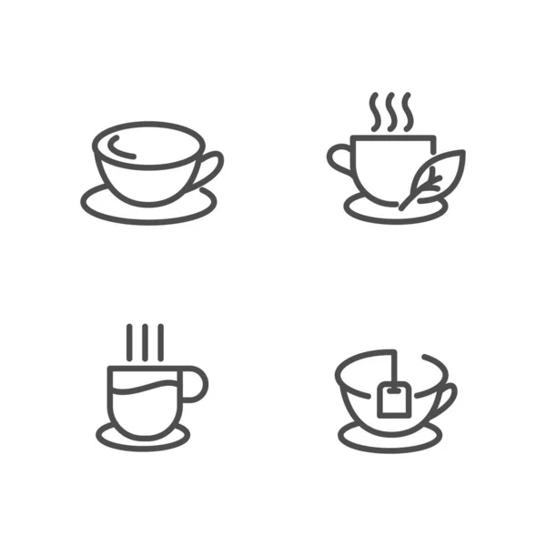 Koffie Icoon Vector Ontwerp Illustratie Template — Stockvector