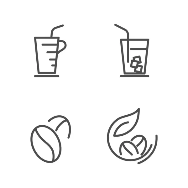 Kaffe Ikon Vektor Design Illustration Mall — Stock vektor