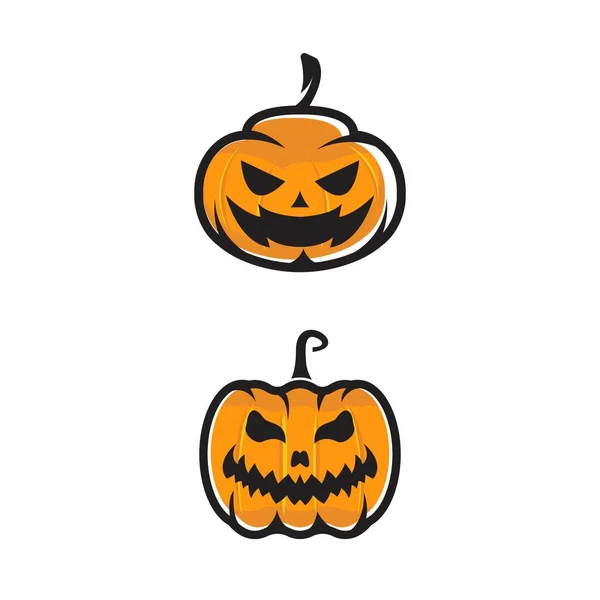 Abóbora Com Sorriso Para Seu Design Para Feriado Halloween Ilustração — Vetor de Stock