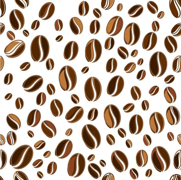 Grano Café Inconsútil Icono Vector Plantilla Ilustración — Vector de stock