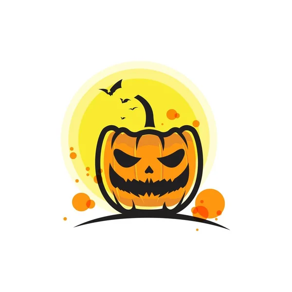Abóbora Com Sorriso Para Seu Design Para Feriado Halloween Ilustração — Vetor de Stock
