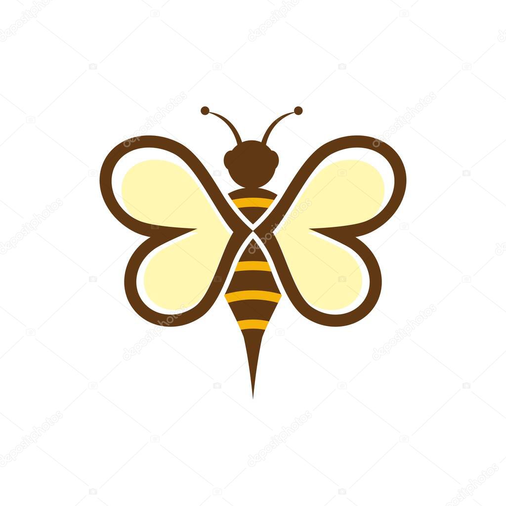 Bee Element  Vector icon design illustration Template